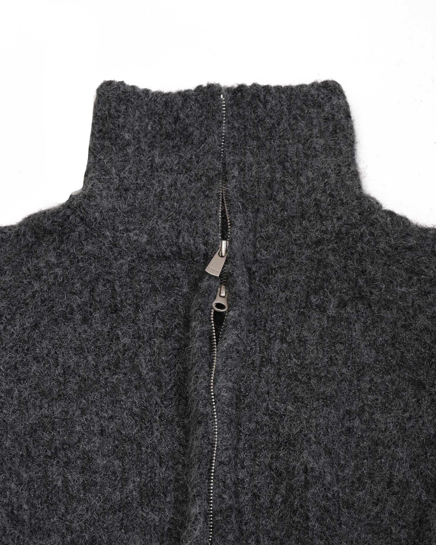 TURTLENECK ZIP UP SHORT KNIT