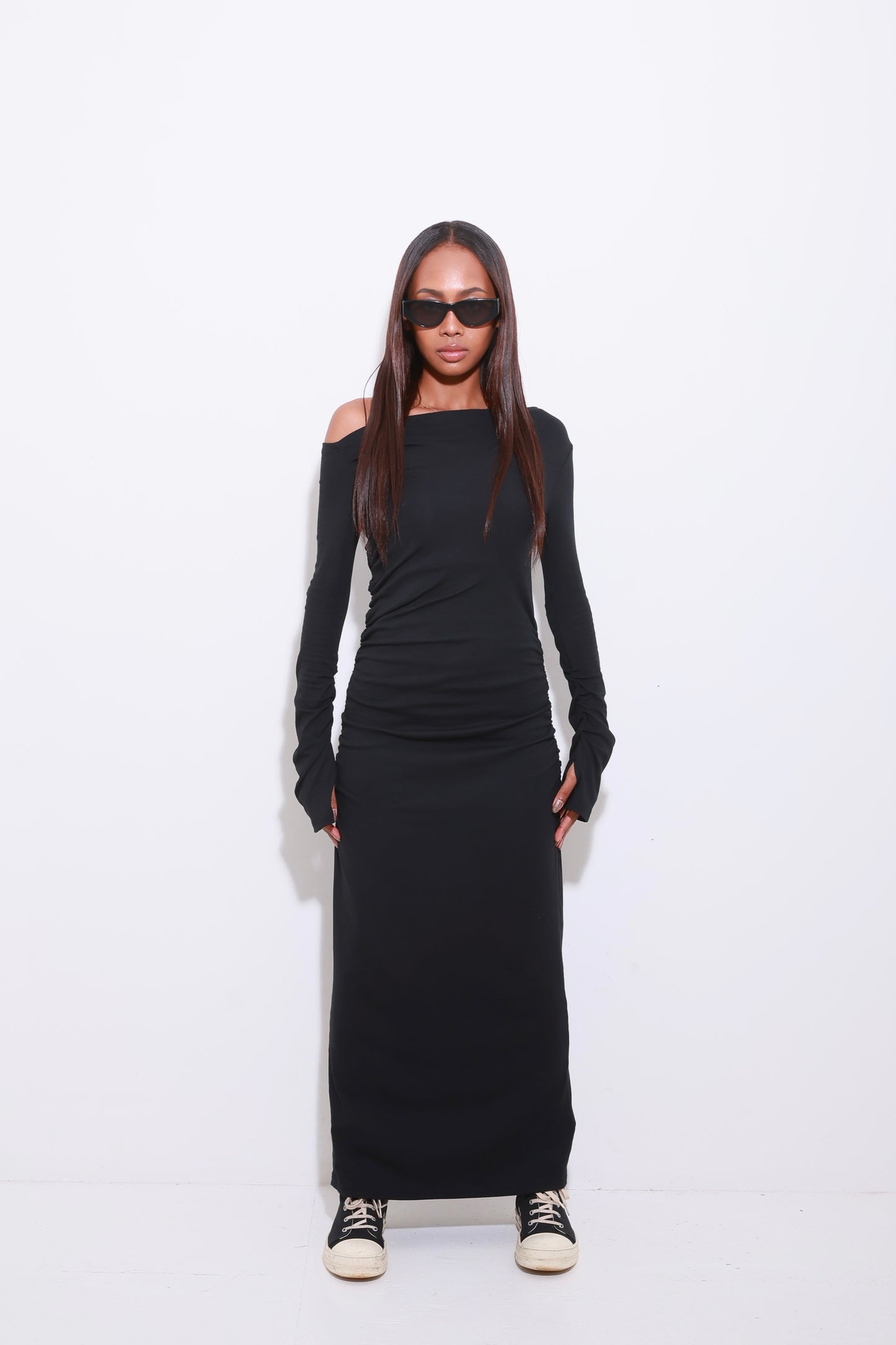 ONE SHOULDER GATHER O/P