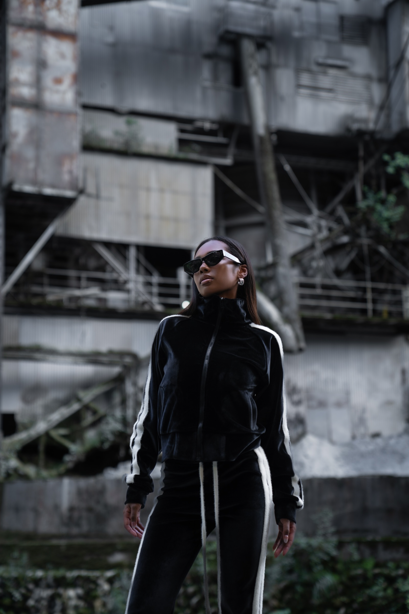 【MEN】BOLD LINE TRACK VELOUR SETUP