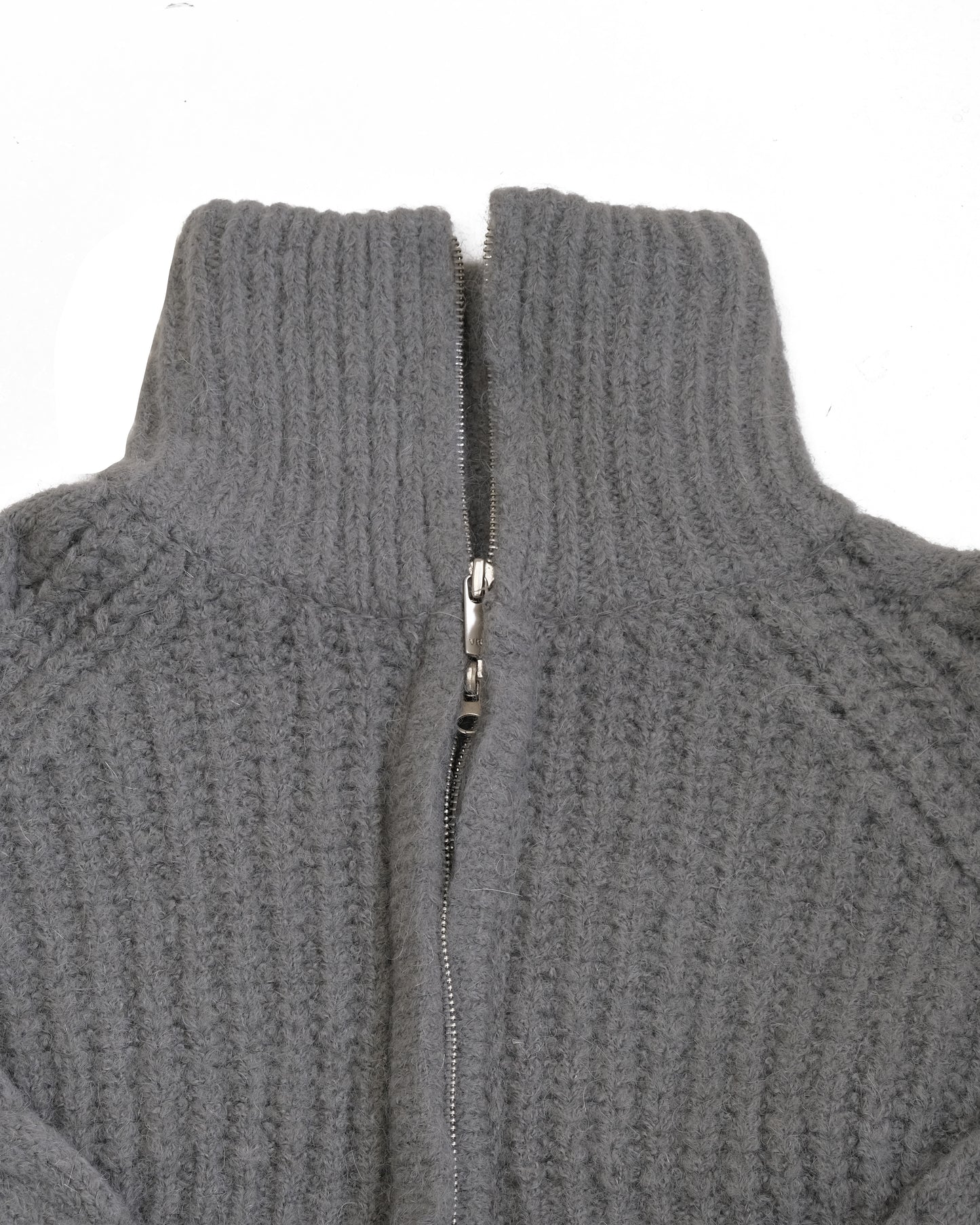 TURTLENECK ZIP UP SHORT KNIT