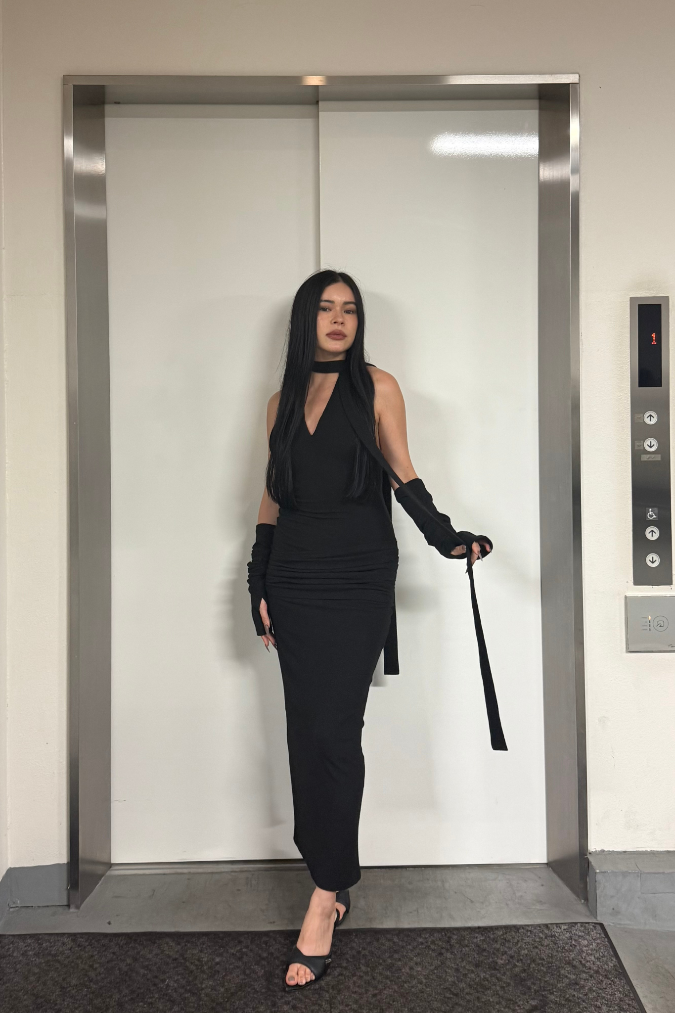 VENUS ARM KNIT DRESS