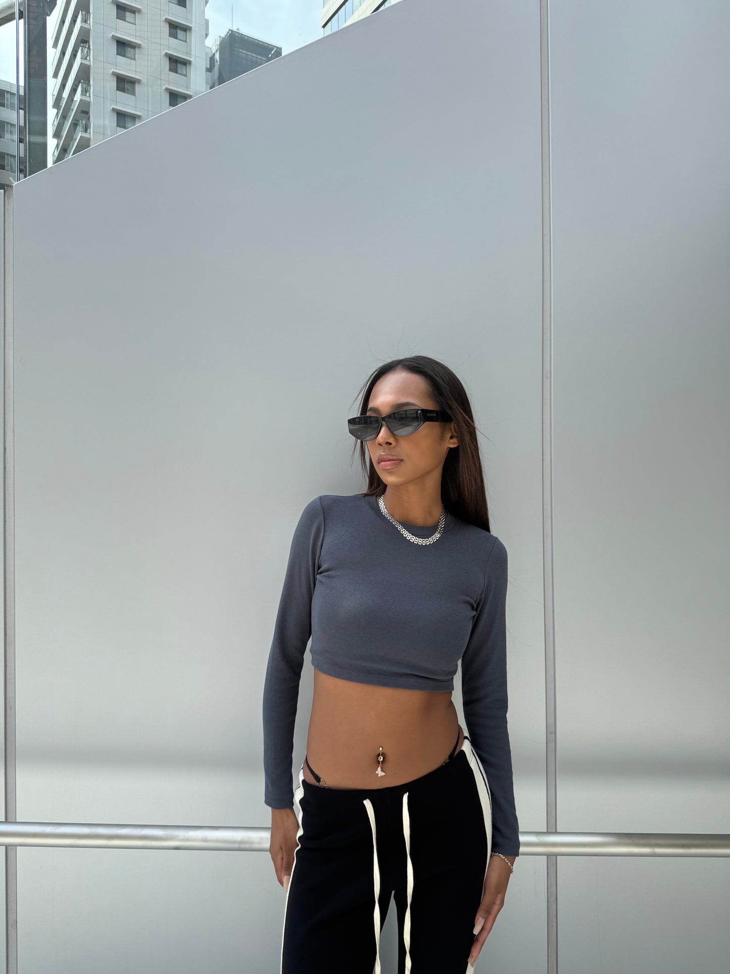 CROPPED LONG SLEEVE T/S