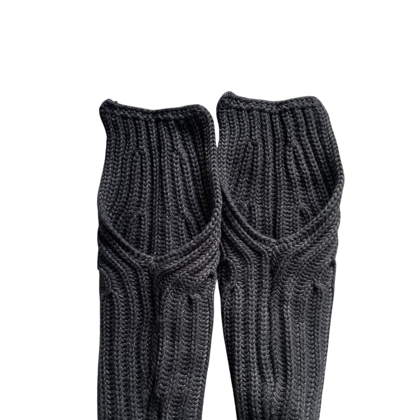 WAVY KNIT ARM WARMERS