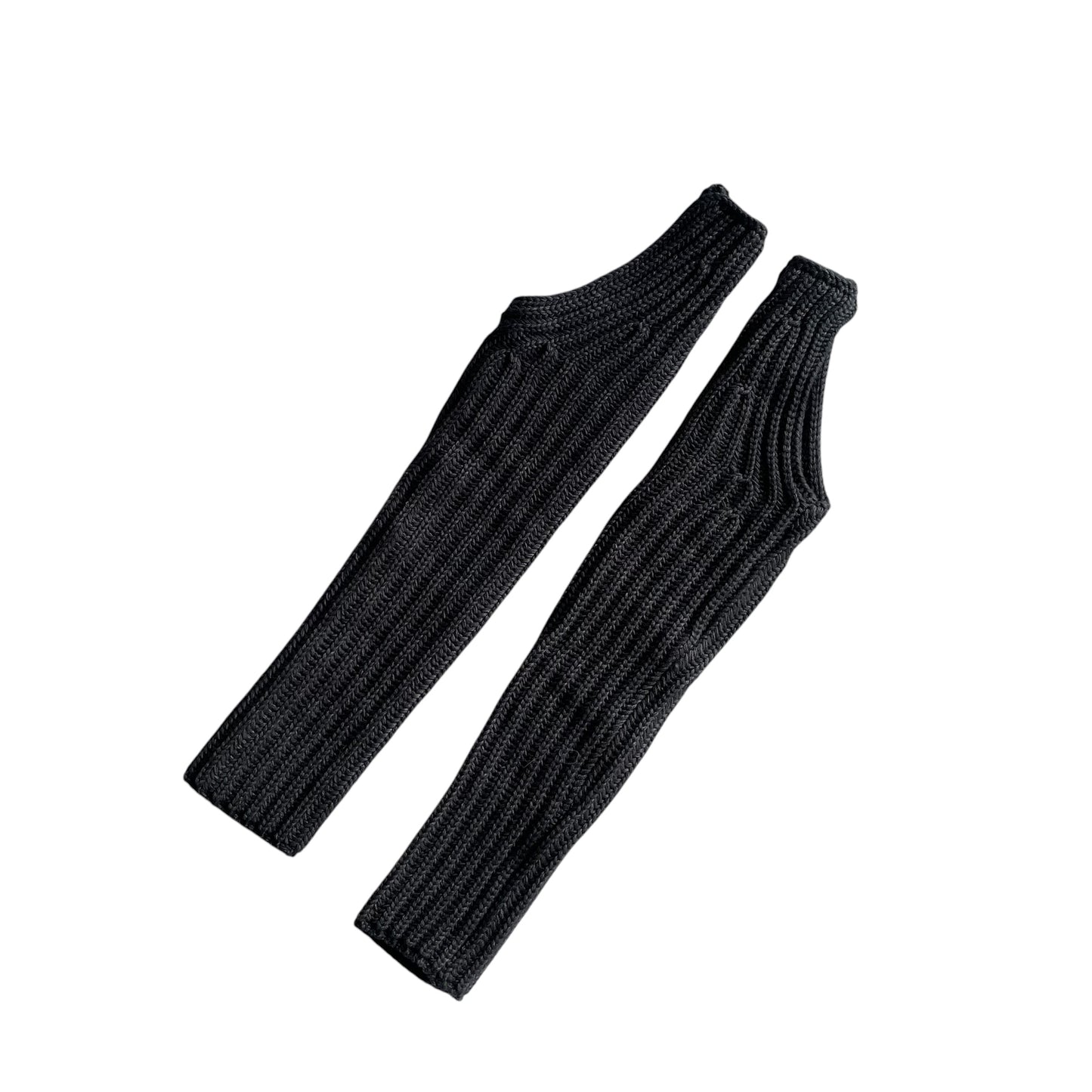WAVY KNIT ARM WARMERS