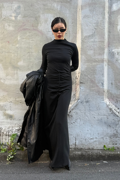 FRONT DRAPE DRESS