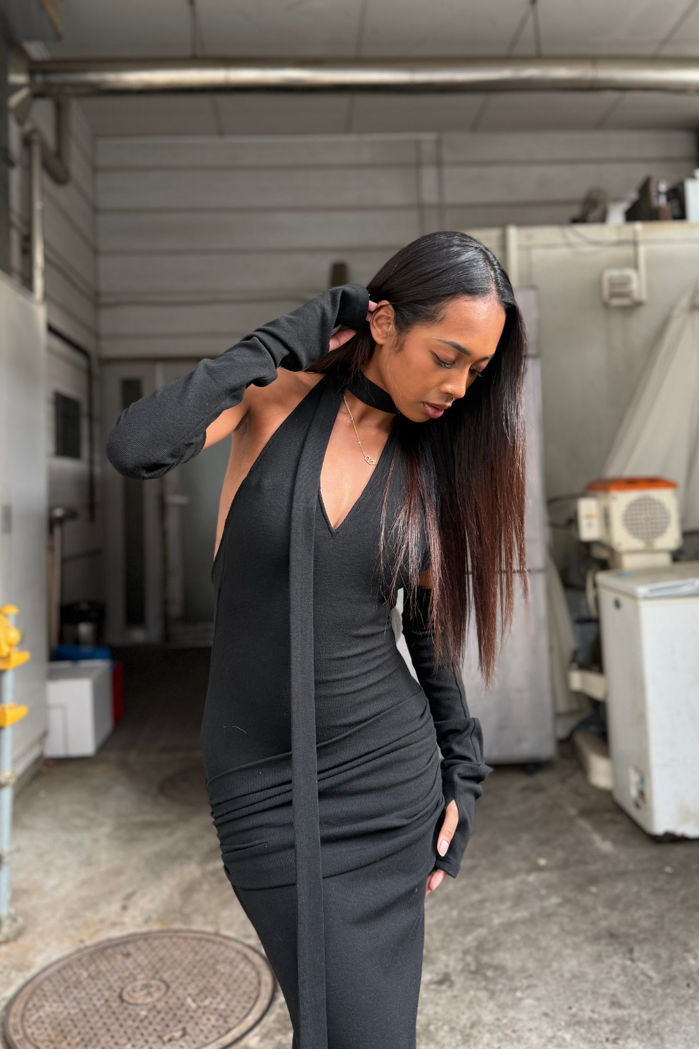 【12/19 20:00発売】VENUS ARM KNIT DRESS