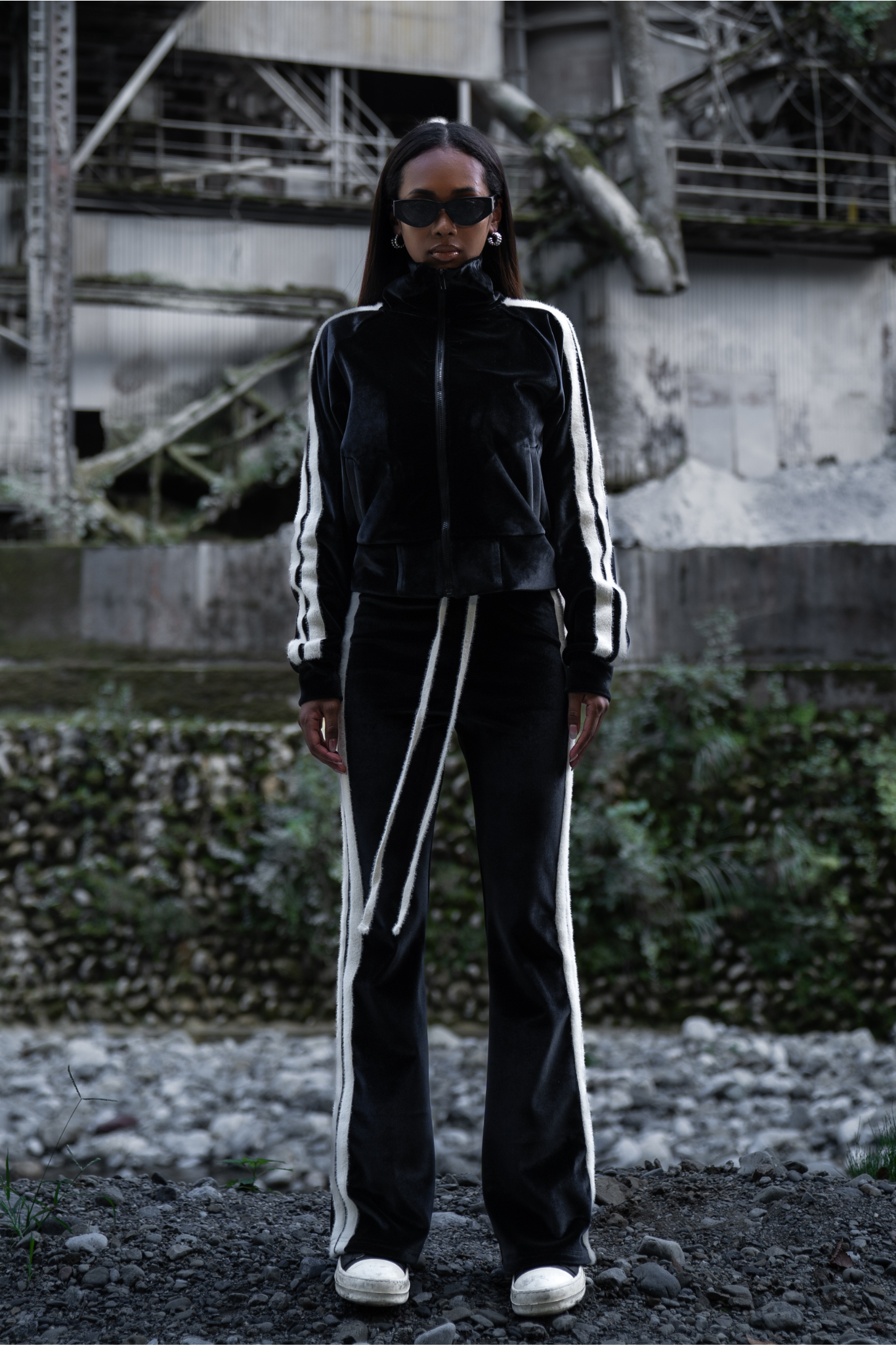 BOLD LINE TRACK VELOUR SETUP/LADYS