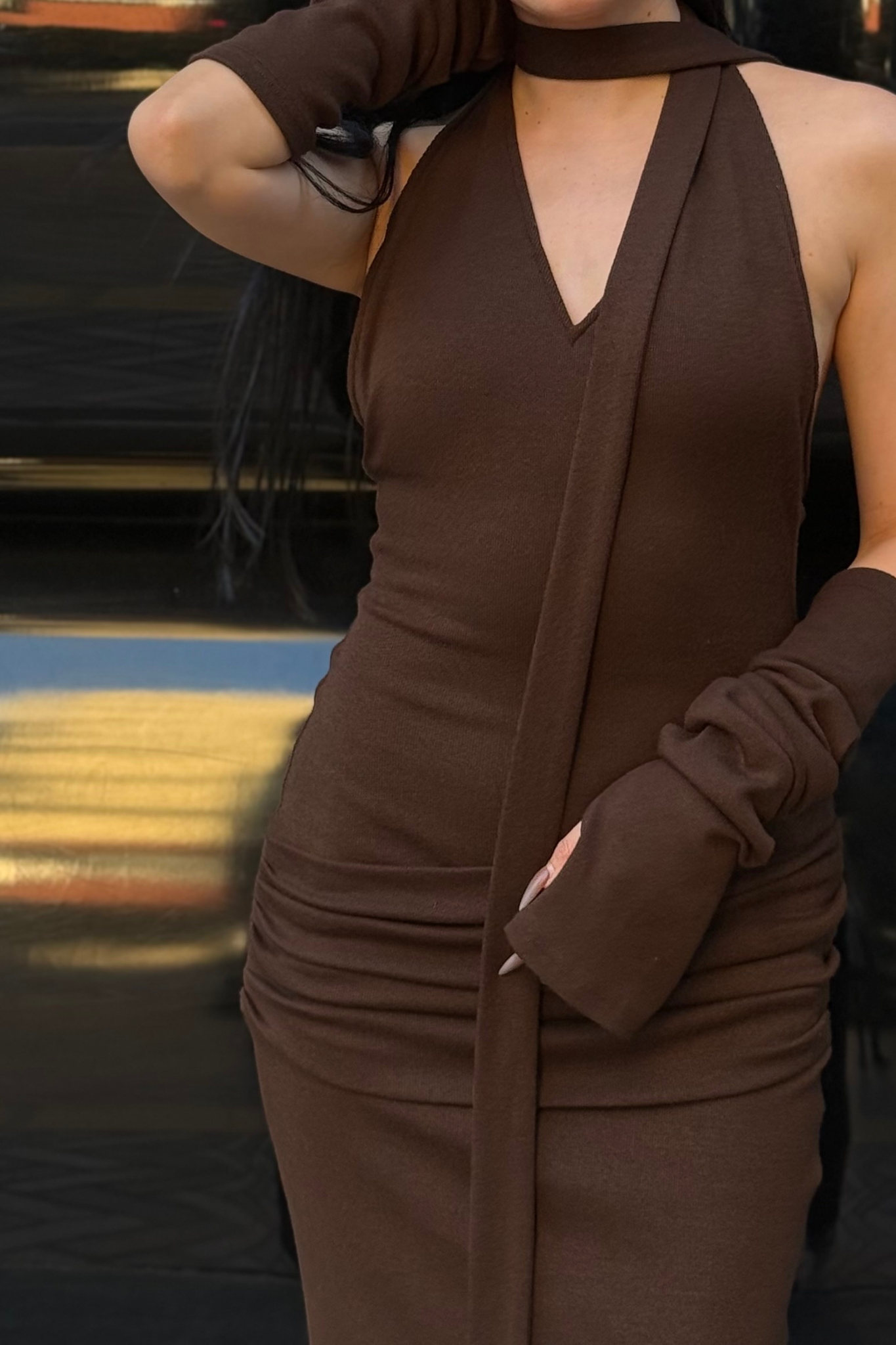 VENUS ARM KNIT DRESS