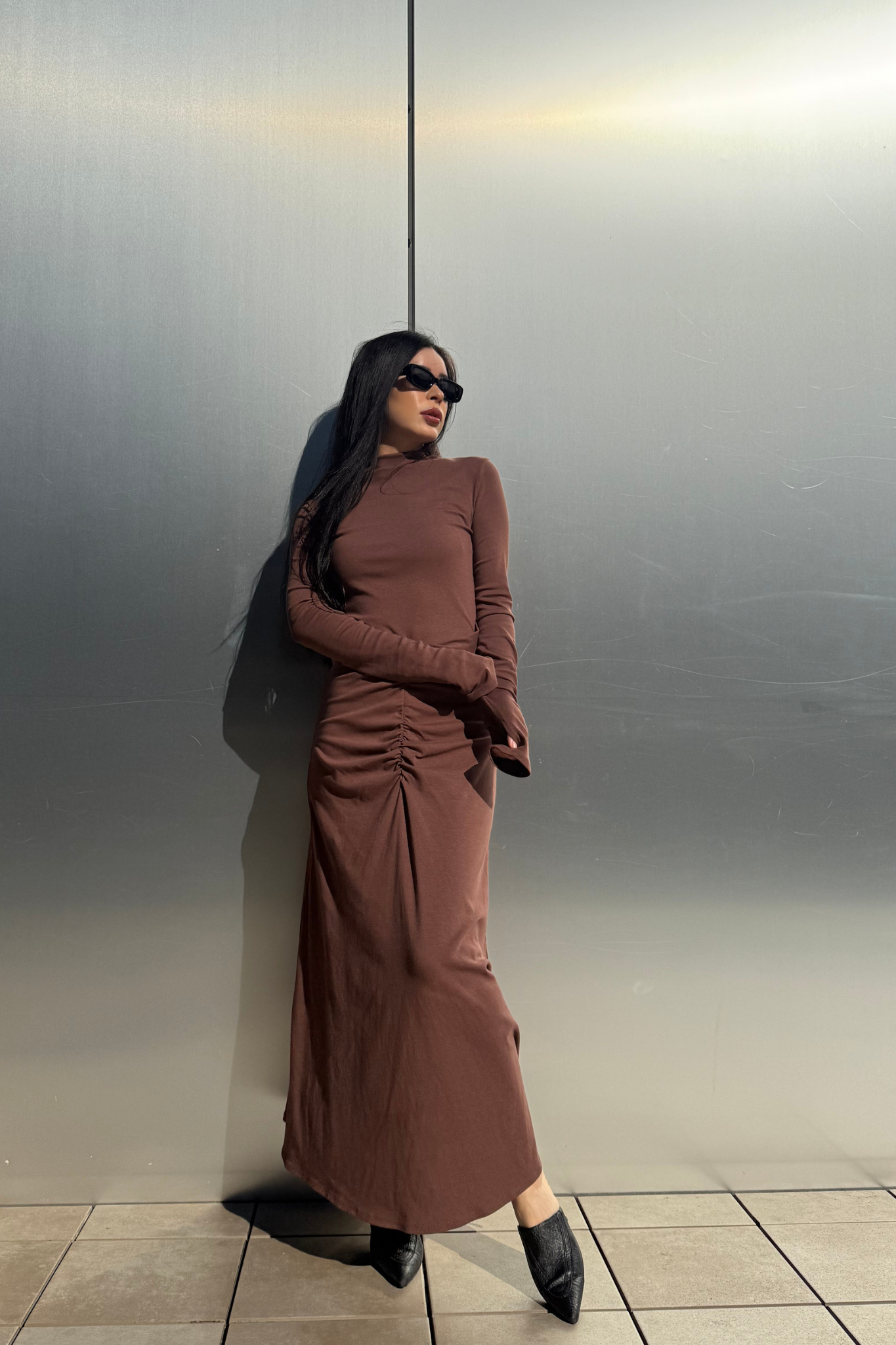 【12/19 20:00発売】FRONT DRAPE DRESS