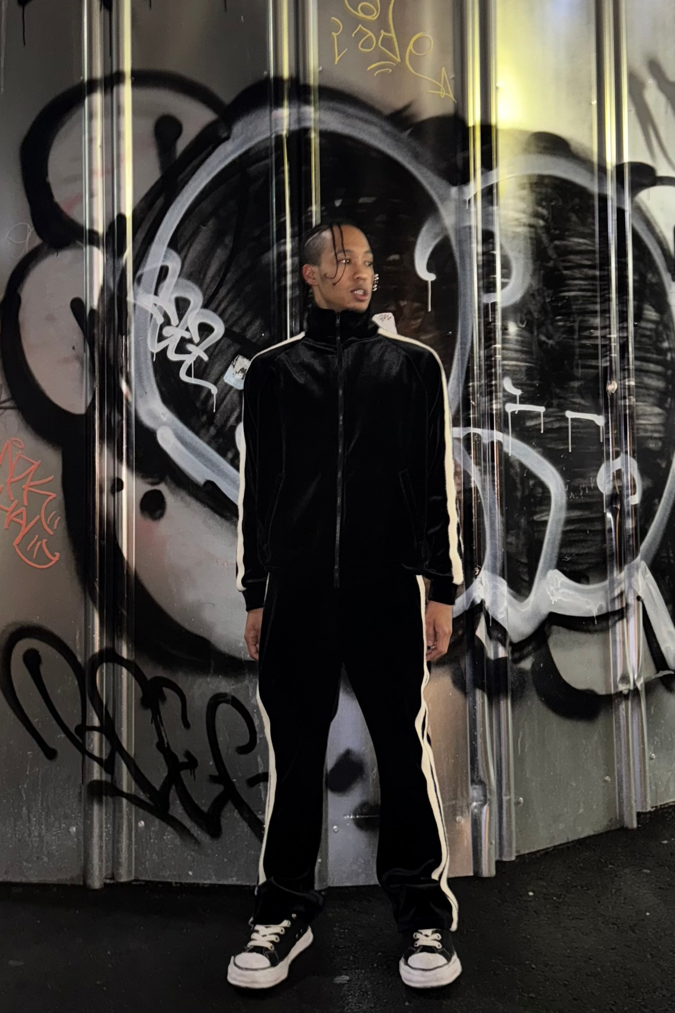 BOLD LINE TRACK VELOUR SETUP/MEN