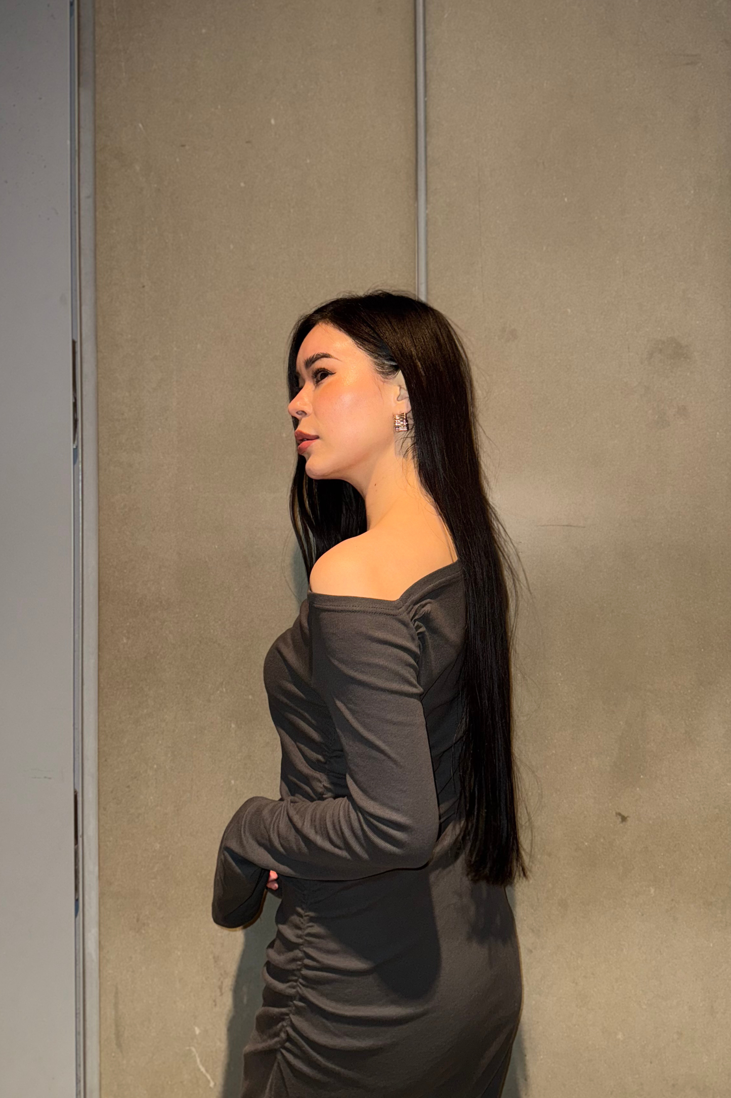 ONE SHOULDER GATHER O/P